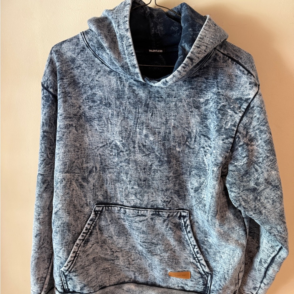 TALENTLESS Washed Blue Hoodie